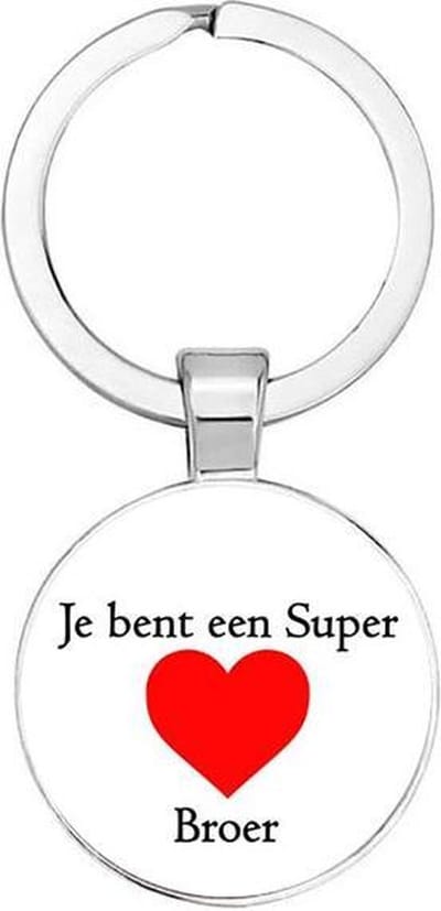 Akyol - Je bent een super broer Sleutelhanger - Liefde - Broer - Leuk kado voor je broer om te geven - 2,5 x 2,5 CM