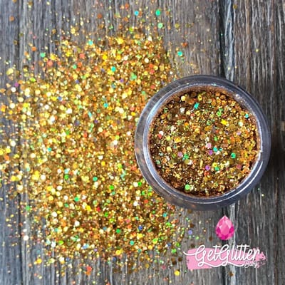 GetGlitterBaby® - Biologische / Biologisch afbreekbare Gouden Poeder Festival Glitters voor Lichaam en Gezicht / Biodegradable Face Body Jewels - Goud
