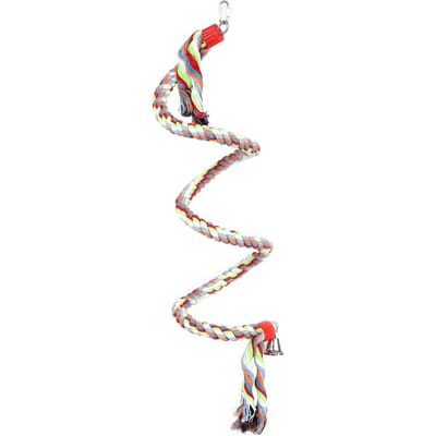1,6 Mètre Balançoire Perroquet Escalade Jouets Debout Fournitures pour Oiseaux pour Grands Moyens Petits Perroquets white