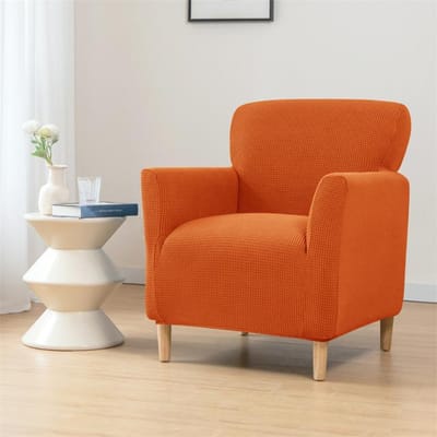 Stevige Polar Fleece Kuipbankhoes Stretch Spandex Club Fauteuil Slipcovers Enkele Bankhoes Voor Woonkamer Studeerkamer Barbalie