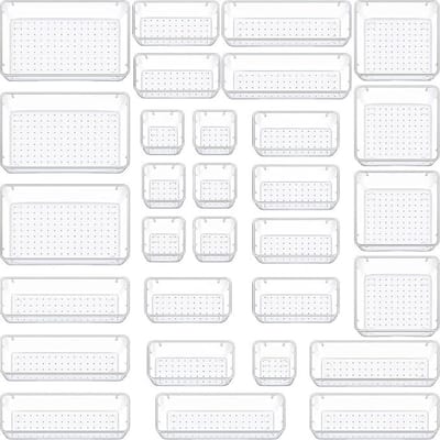 Transparante lade-organizerset - 30 stuks - Make-up, badkamer en keuken
