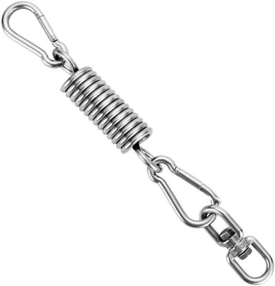 RVS Veerset - Schommelveren Trekveren - Hangmat Ophangen - 360 Rotatie - 250 kg Werklast - Zilver