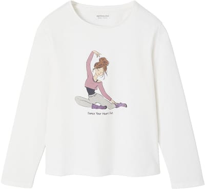 Vertbaudet T-shirt met dansmotief voor meisjes met lange mouwen