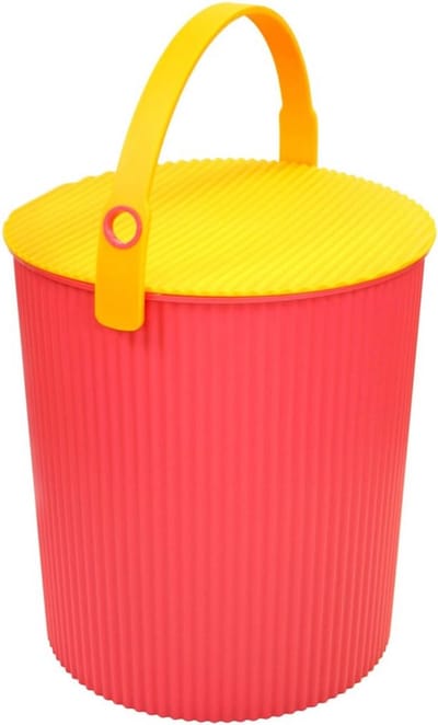 Stevige 10 Liter Emmer met Deksel - Roze