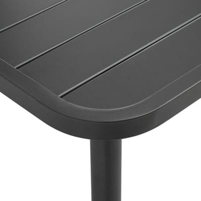 vidaXL - Tuintafel - 80x80x72 - cm - staal - donkergrijs