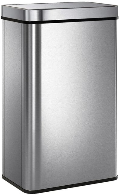 Prullenbak 1 vakken - Afvalscheiding - 60 L inhoud - Duo pedaalemmer Zilver- Afvalemmer 60 Liter - Recycle Afvalbak - Afvalscheidingsprullenbak - Hygiënisch Afval Scheiden - Keuken Vuilbak - Kantoor Prullenbakk - Zilver