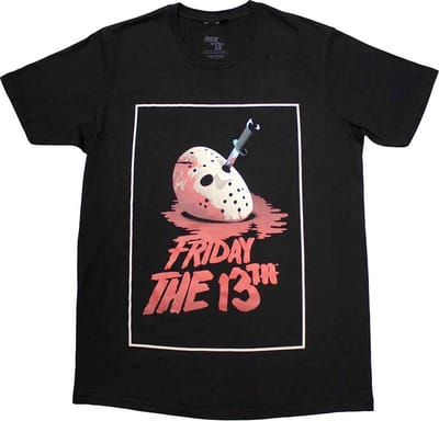 Friday The 13th - Jason Blood Mask Heren Tshirt - S - Zwart