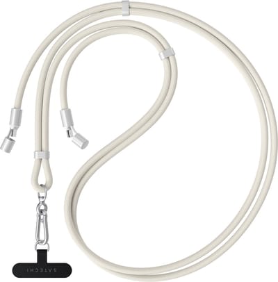 Satechi OntheGo Crossbody Lanyard Kabel – Multi-Device Oplaadcompatibiliteit – Handige Handsfree Draagoplossing – Premium Kwaliteitsmaterialen voor Duurzaamheid - Beige