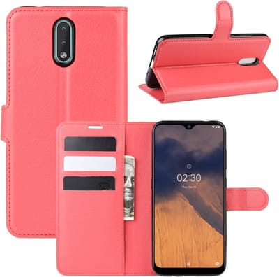 LuxeBass Hoesje geschikt voor Nokia 3.2 - Bookcase Rood - portemonnee hoesje - telefoonhoes - gsm hoes - telefoonhoesjes
