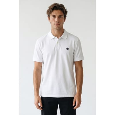 Timberland Branded Collar Short Sleeve Polo White Taglia: XXL | Polo Outlet | Uomo | Bianco