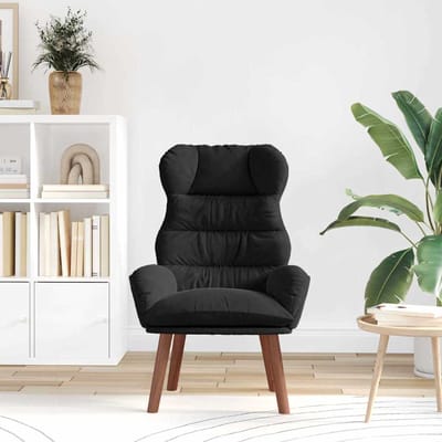 vidaXL - Fauteuil - Zwart - 69 - x - 74 - x - 93 - cm - Fluweel