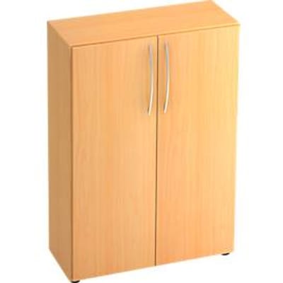 Kast TARA, 3 ordnerhoogten, B 800 x D 420 x H 1144 mm, vleugeldeuren, 2 legborden, stapelbaar, beukenpatroon