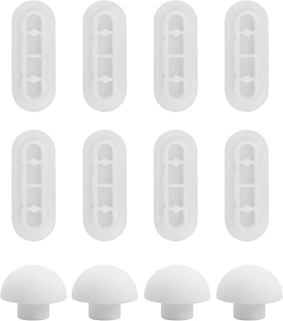 WC Bufferset - Toiletbril stoppers - Stil toiletbezoek - Geluidsreducerend - 12 stuks - Wit