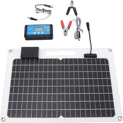 Zonnepaneel Kit - Draagbare Charger - Energie Opwekken - Monokristallijne Technologie - 100W - Zwart