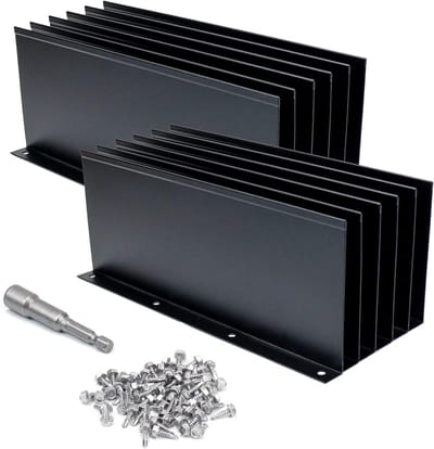 Dakgoot Beschermers - Watergeleiders - Wateroverlast Voorkomen - Set van 12 - 30 cm - Zwart