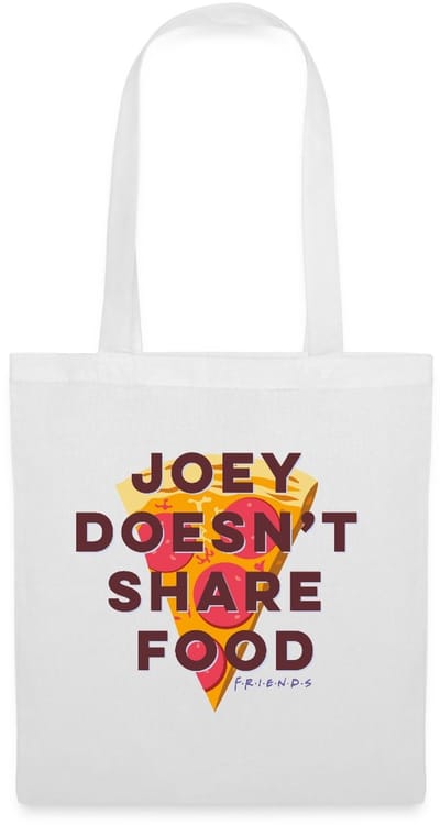 Friends Joey Deelt Geen Eten Tas Van Stof Schoudertas