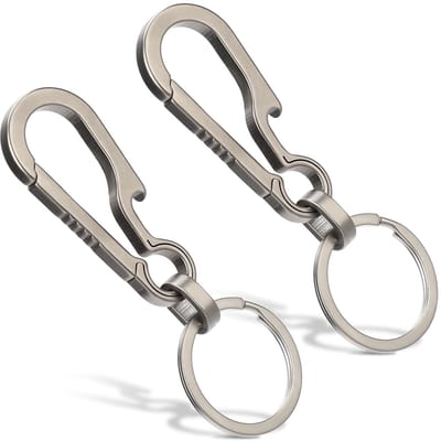Dailygoods- Karabijnhaak Heavy Duty - Sleutelhanger Clip - Titanium Sleutelhanger - Roestbestendig - 2 Stuks - Praktische Organizer