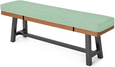 Bankkussen Tuinbank - Zitkussen Bank - Comfortabel Zitten - Antislip Onderkant - 105x60cm - Lichtgroen