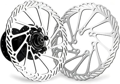 2 Stuks RVS Fietsschijfremmen, Inclusief 12 Schroeven voor Racefiets, Mountainbike en BMX