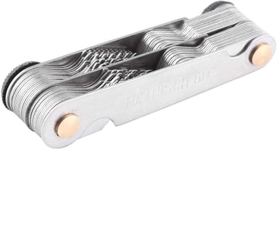 Dailygoods- Draadmeter Roestvrij Staal 51/52 Stuks - Meetinstrument Metrisch/Imperiaal - Schroef Pitch - Meetbereik 0,25-6,00 mm - 60°/55° Graden - Compact Ontwerp - Schroefdraadmeter