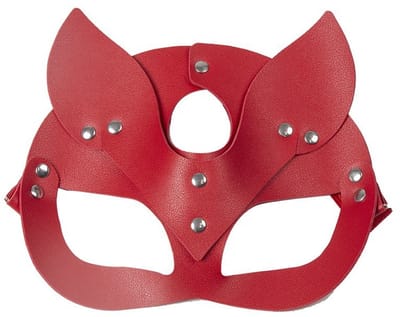 Jonyx - Kat masker - Sexy masker - Cosplay - Masquerade - Imitatieleer - Rood - Verstelbaar met gesp