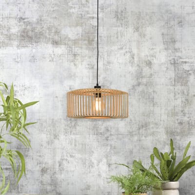 GOOD&MOJO Hanglamp Bromo - Bamboe - Ø40cm - Scandinavisch,Bohemian - Hanglampen Eetkamer, Slaapkamer, Woonkamer
