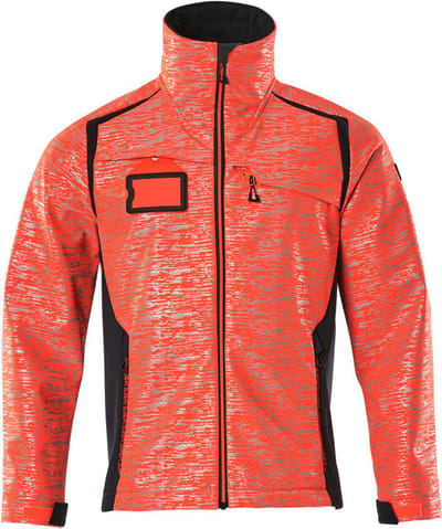 Mascot Accelerate Safe Softshell jas 19202-291 - hi-vis rood/donkermarine - 2XL