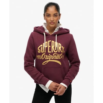 Superdry - MFG Original Metallic Hoodie - Dames - Hoodies