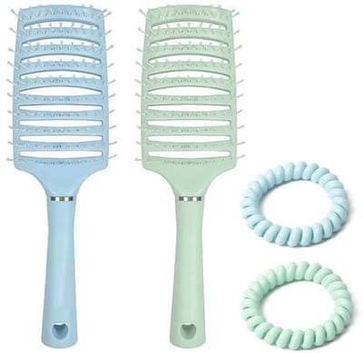 Dailygoods- Haarborstel Set - Varkenshaar Peddel Haarborstel