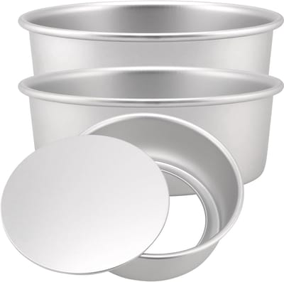 Set van 3 ronde diepe cakevormen van 20 cm met uitneembare bodem - Ideaal voor bakken, taarten en desserts