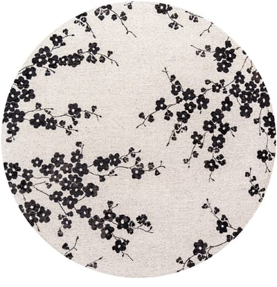 Wasbaar Binnen & Buiten Vloerkleed - 140 x 140 cm - Louis De Poortere Sakura Night Snow - Laagpolig Tapijt - Gerecycled PET - Made in Belgium - Circulair