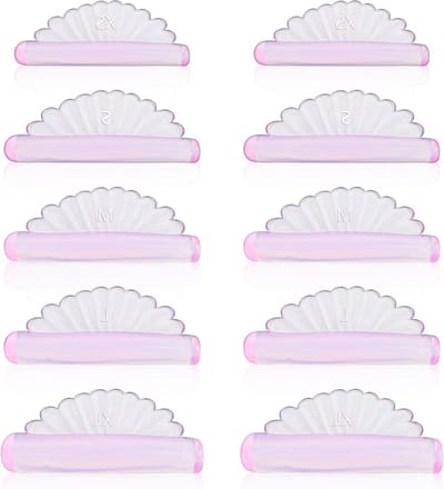 Set van 10 Zelfklevende Wimperlift Pads in 5 Maten - Roze Siliconen Herbruikbare Wimperlifting Pads voor Thuis en Salongebruik