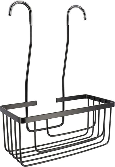Tendance Hangend Doucherekje - zwart - 1-laag - 25 x 35 cm - RVS - zonder boren