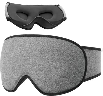 Eye Mask Sleep - Masque de Nuit Femme & Homme - Extra Doux - Grijs