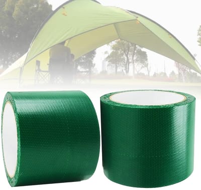 Hooghechtende zeildoektape, universele reparatietape voor luifels, sterk hechtende zeildoektape, anti-scheur tentdoek zonwerende tape voor luifels en tenten (8*750cm groen 2 Stuks) Reparatieset - Cyslmuk®
