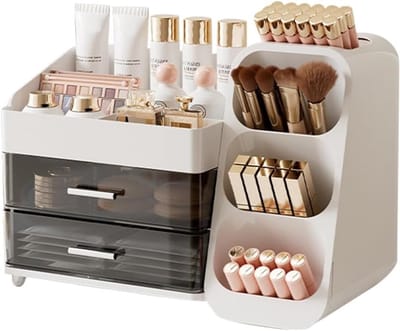 Grote Makeup Organizer met Lades, Ruimtebesparende Cosmetica Organizer voor Vanity, Badkamer en Slaapkamer, Ideaal voor Penselen, Parfums en Lippenstift