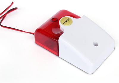 Stroboscoop Sirene - Alarm Licht Geluid - Beveiliging Thuis - 105dB Geluid Rood Licht