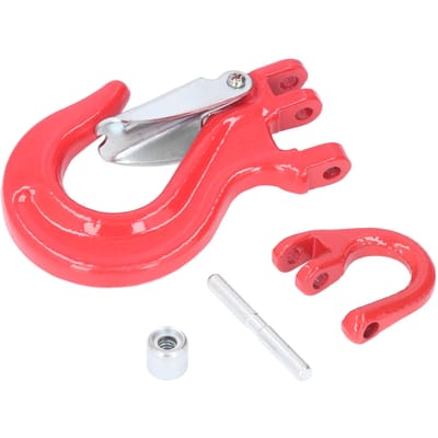Lieraanhangerhaak, rood, 2 ton laadvermogen, 80 kg, universeel, staal met veiligheidsvergrendeling, zwaar uitgevoerd red