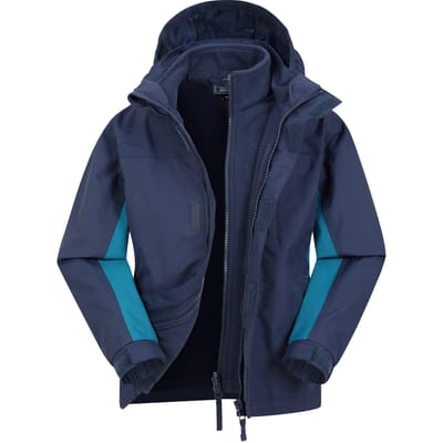 Mountain Warehouse Kinder/Kids Cannonball 3 in 1 Waterdichte Jas (Marine)