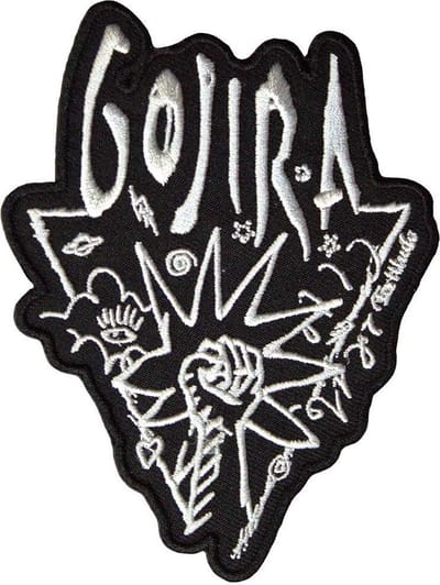 Gojira - Power Glove Patch - Zwart/Wit