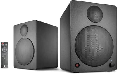 Luidsprekersysteem - Boekenplank speakers - Muziek Streaming - Digitale ingang - 50 Watt - Zwart