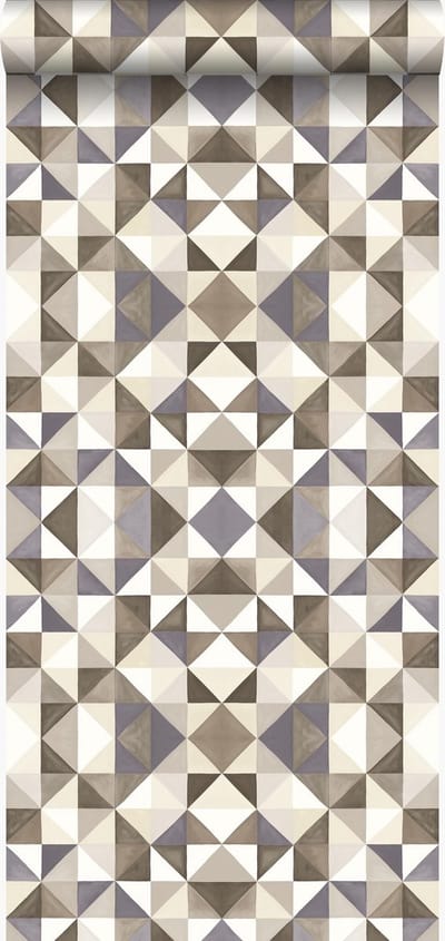 Origin Wallcoverings behang kubisme bruin en beige - 53 cm x 10.05 m - 346909