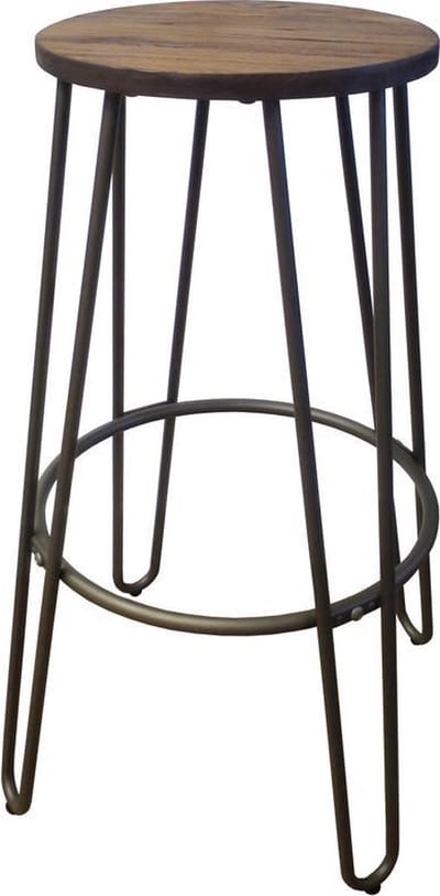 Lavandoux - Industriële Barkruk - Hoog - Gunmetal