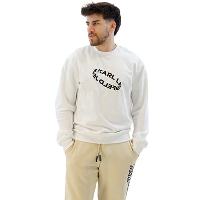 Karl Lagerfeld Jeans Reg Multi Ring Sweatshirt Wit S Man