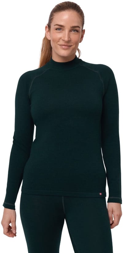 DANISH ENDURANCE Merino Wol Thermoshirt Vrouwen - voor Extreme Kou - Donkergroen - Maat M