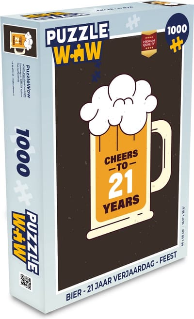 Puzzel Bier - 21 Jaar verjaardag - Feest - Legpuzzel - Puzzel 1000 stukjes volwassenen
