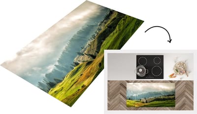 Keukenloper - Loper keuken - Alpen - Bos - Bomen - 120x60 cm - Keukenloper vinyl