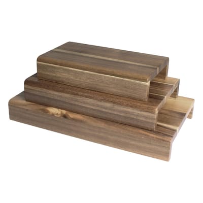 Olympia FSC acaciahouten set van 3 verhogers (3 Stuks)