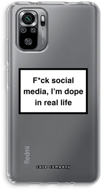Case Company® - Hoesje geschikt voor Xiaomi Redmi Note 10S hoesje - I'm dope - Soft Cover Telefoonhoesje - Bescherming aan alle Kanten en Schermrand