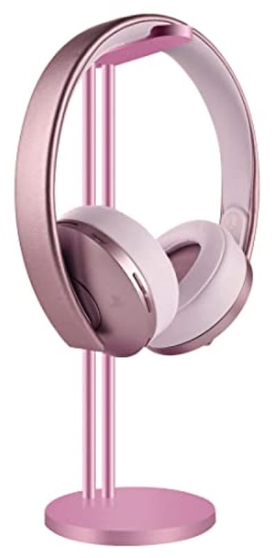 Hoofdtelefoonhouder van aluminiumlegering voor over-ear hoofdtelefoon, gamingheadsethouder, bureaudisplayhanger met stevige zware basis, compatibel met HyperX, Bose, Sony, Sennheiser